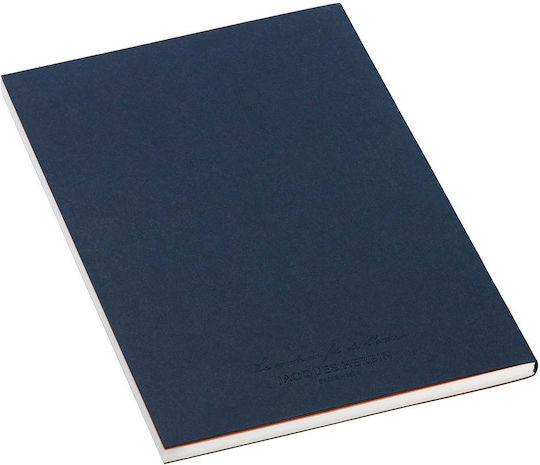 Jacques Herbin Carnet 40 Foi A5 cu Pagini Albe Albastru