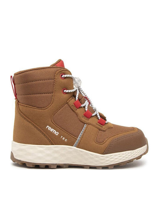 Leder Kinderstiefel mit Schnürsenkeln Braun