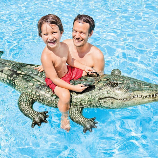 Intex Aufblasbares für den Pool Krokodil mit Griffen Grün 170cm