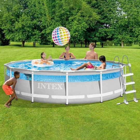 Colorbaby Скръгъл Басейн PVC 12706л с Метална Рамка 427x107см Сив
