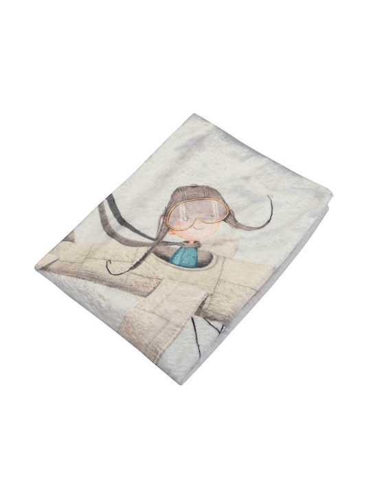 Greenwich Polo Club Decke Kinderbett Samt Blue-Beige 110x150cm