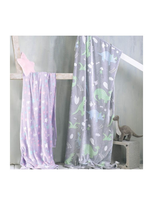 Rythmos Κουβέρτα Κούνιας Starday Fleece Λιλά Lila 110x140εκ.