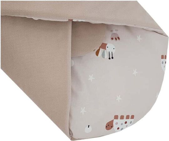 Ekokids Blanket Nursery Swaddling Blankets Beige Bees Velvet Beige 75x75cm