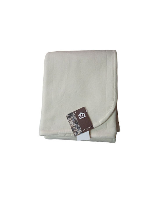 Manterol Casa Blanket Spanish Cot Cotton White 110x140cm