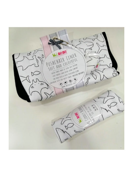 Minene Blanket Nursery Swaddling Blankets Shark Cotton White 75x100cm