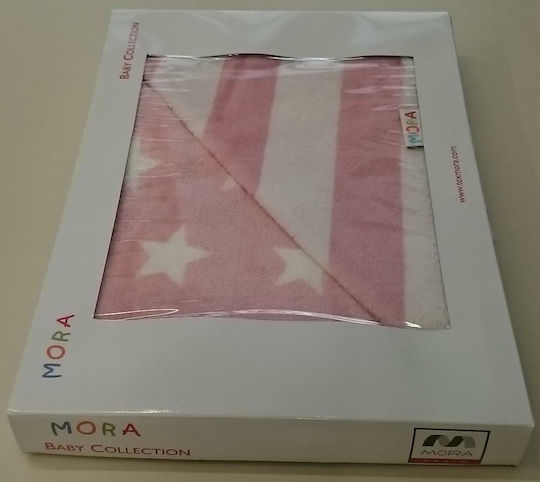 Morven Decke Wickeltücher für Kinderzimmer Stars Vlies Rosa 80x110cm