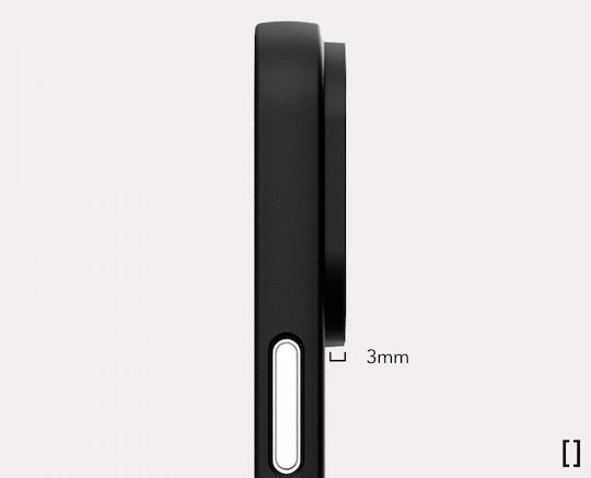 Nekit Umschlag Rückseite Kunststoff 1mm Schwarz (iPhone 15)