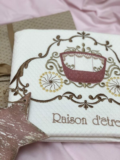 Raison D' Etre Blanket Nursery Swaddling Blankets Magical Coach Waffle White 80x90cm