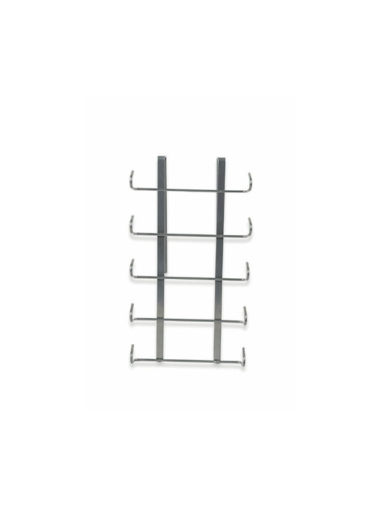 Стойка за Чаши Inox 16x6.5x28.5см Сребриста