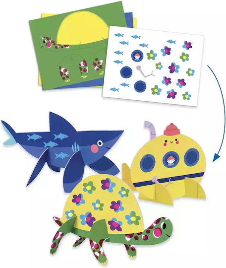 Djeco Paper Construction Toy Dinosaur Puppets for Children 3+ years+ Years