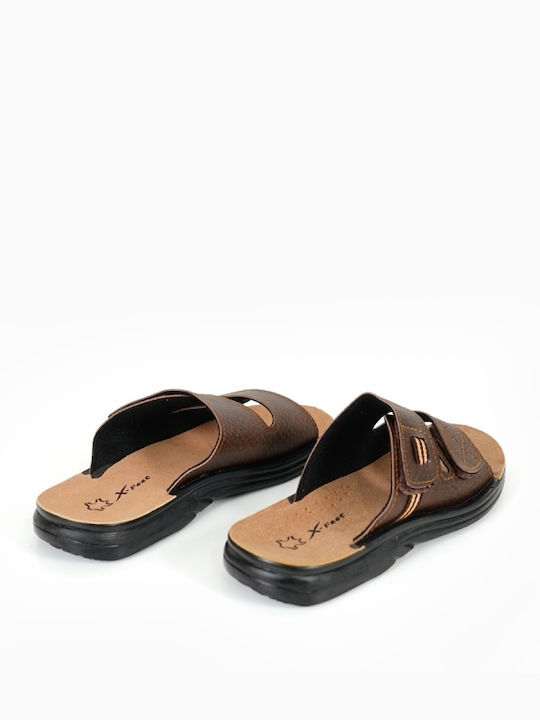 Leder Herrensandalen in Braun Farbe