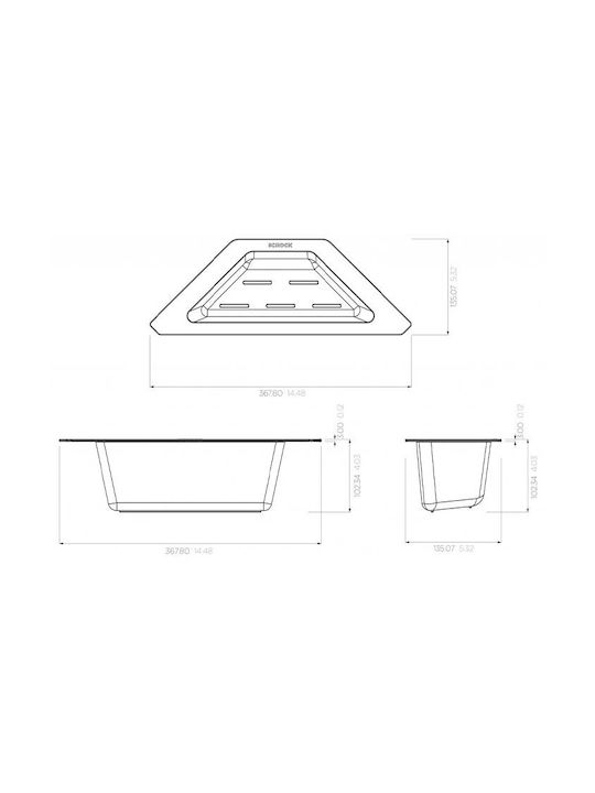 Schock Plastic Gray Sponge Holder 36.7x13.5cm