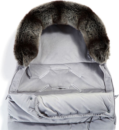 La Millou Aspen Uni Waterproof Stroller Footmuff with Velvet Lining 110x50cm Gray