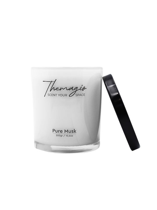 Themagio Aromatic Soy Candle In Jar With Pure Musk Perfume 300gr