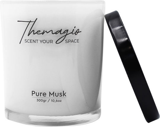 Themagio Αρωματικό Κερί Σόγιας σε Βάζο με Άρωμα Pure Musk 300gr