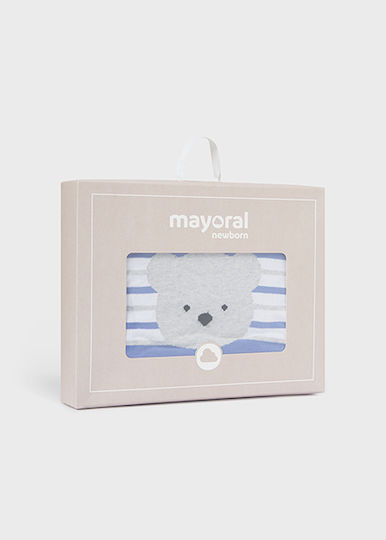 Mayoral Blanket Nursery Swaddling Blankets Knitted Light Blue Sea Blue 80x100cm