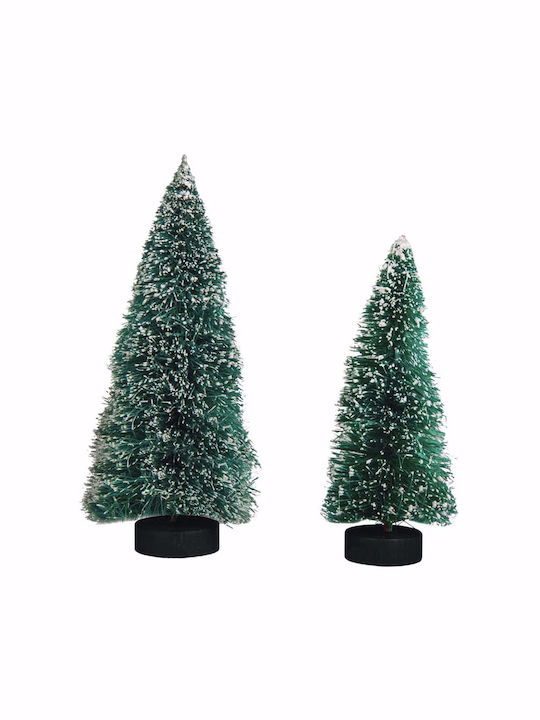 Rayher Christmas Decorative Snowy Tree Green 2pcs