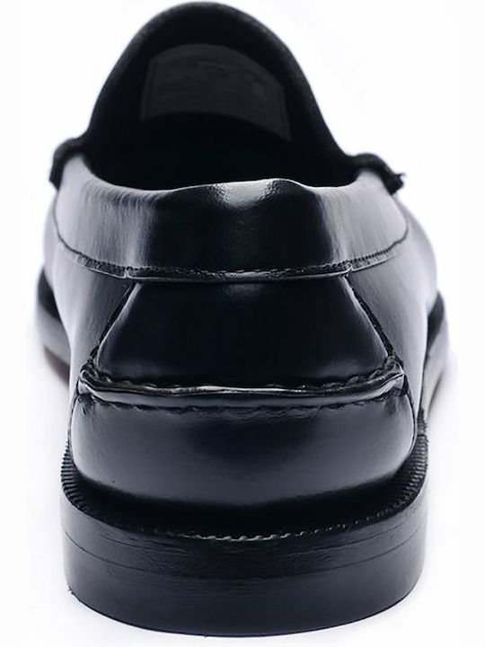 Classic Leather Women's Loafers in Black Color