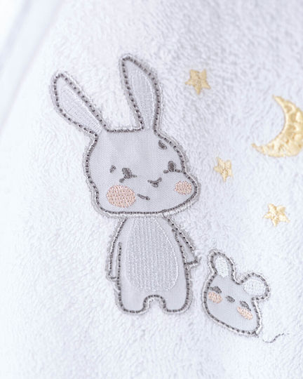 Rythmos Kids Hooded Bathrobe Gabby White
