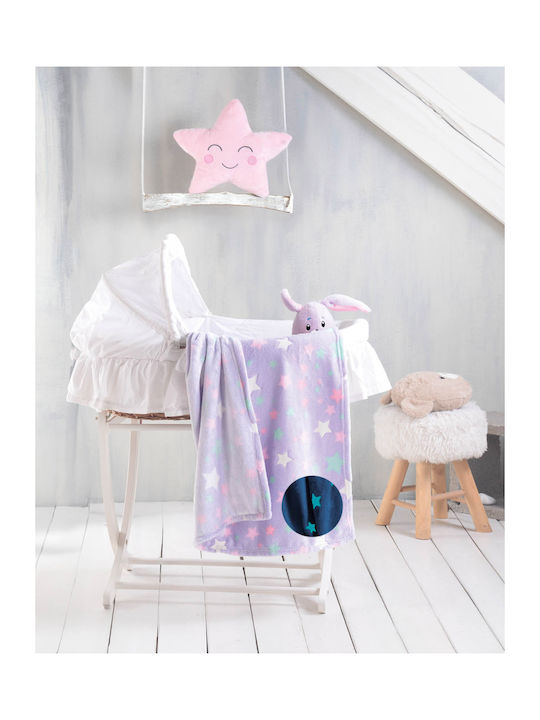 Rythmos Blanket Nursery Swaddling Blankets Starday Fleece Lila 80x110cm.