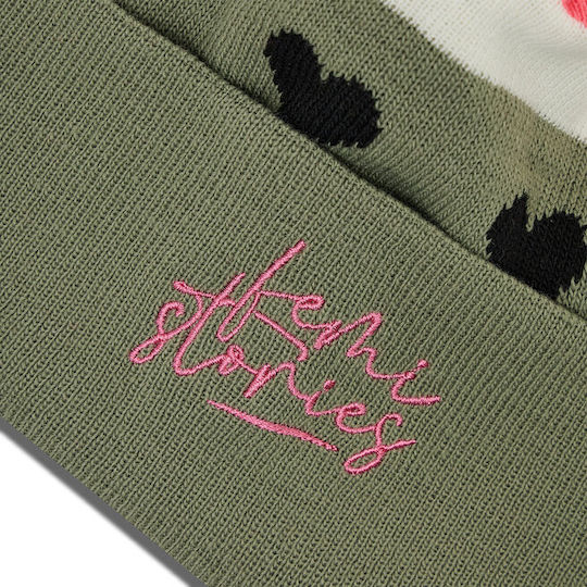 Pom Pom Beanie Frauen Beanie mit Rippstrick
