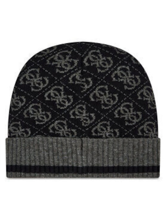 Pol01 Beanie Unisex Beanie Knitted in Black color