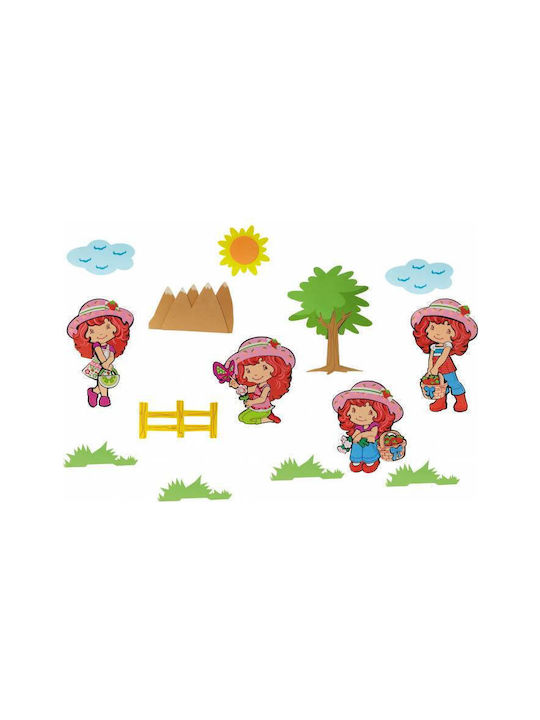 Hollytoon Kinder Wandsticker Wand Strawberry 14Stück