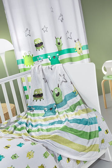Saint Clair Blanket Fleece Monsters Lime 160x220cm