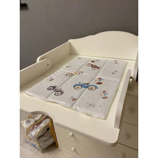 Ceba Baby Μαλακή Αλλαξιέρα από Ύφασμα Λευκό 40x60cm