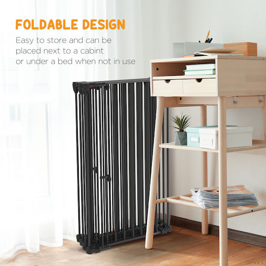 Pawhut Door Dog made of Plastic in Black Color 123 x 102 x 100cm