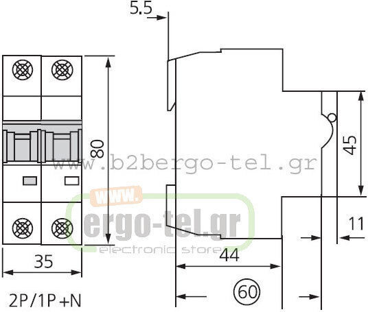 Kripal Αυτόματη Ασφάλεια Μονοπολική AC 209-001101125