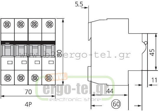 Kripal Siguranță automată 16A Tetrapolară AC 209-001100416