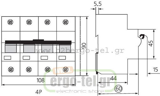 Kripal Siguranță automată 125A Tetrapolară AC 209-001254125