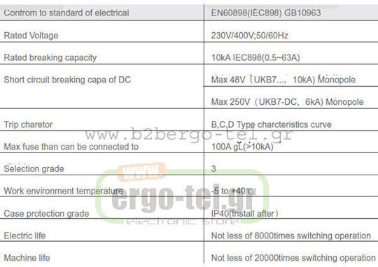 Kripal Automatic Circuit Breaker 6A Triple-pole AC 209-001100306