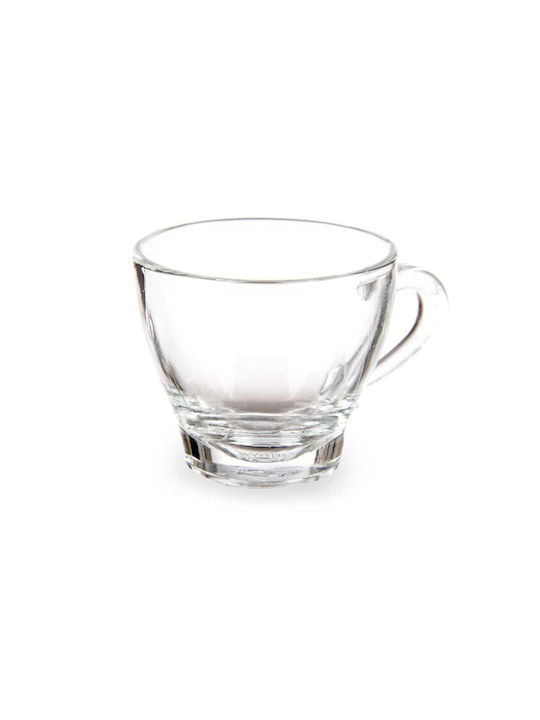 Vivalto Set Tassen Kaffee Glas Transparent 80ml 24Stück