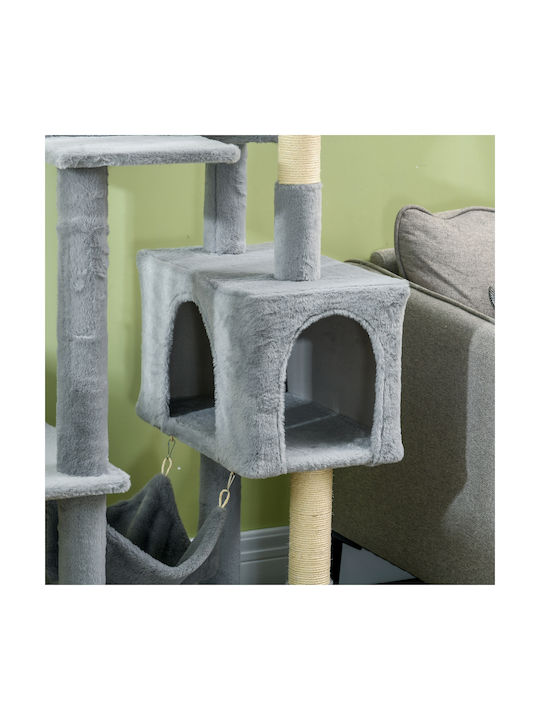 Pawhut Scratching Post Cat Trees Gray 55x49x177cm