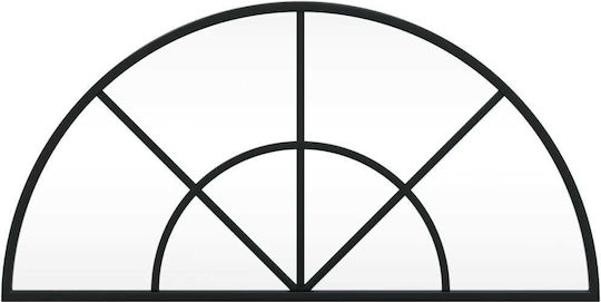 vidaXL Bogen Wandspiegel mit Schwarz Metallisch Rahmen 30x60cm 1Stück