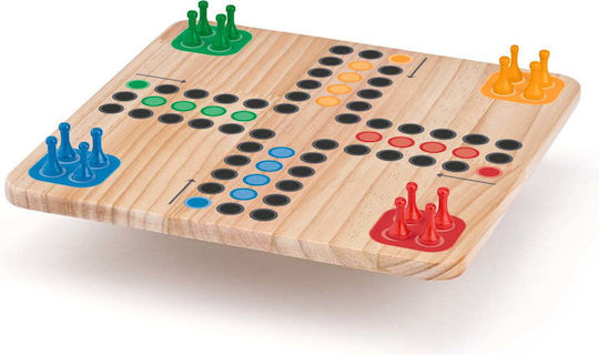 Woodyland Wooden Checkers & Dice Set for Backgammon