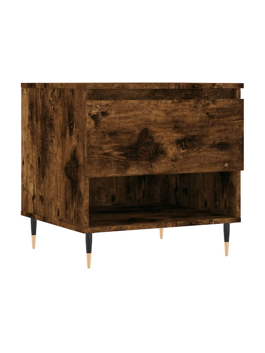 Rectangular Wooden Side Table Καπνιστή Δρυς L50xW46xH50cm