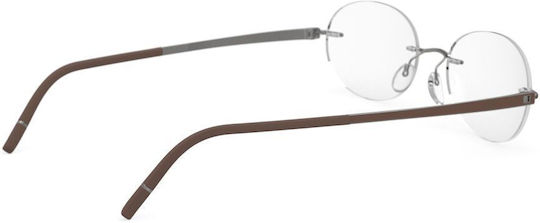 Silhouette Rame Ochelari Pentru Femei Metalice Rame De Ochelari Cu Prescripție Din Titan Maro SILH5529/GA 6060 52 19 145