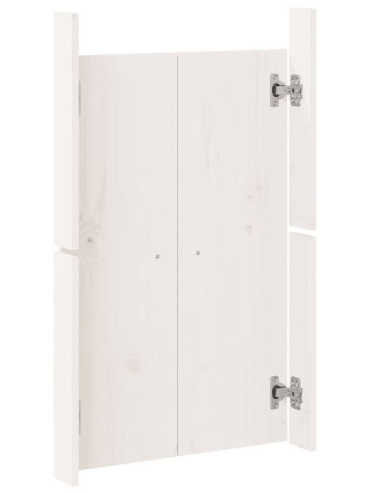 vidaXL Rafturi de baie Raft Baie Lemn 50x9x82cm Albă