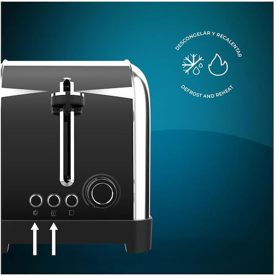 Cecotec Toastin Time 1500 Toaster 2 Schlitze 1500W Inox