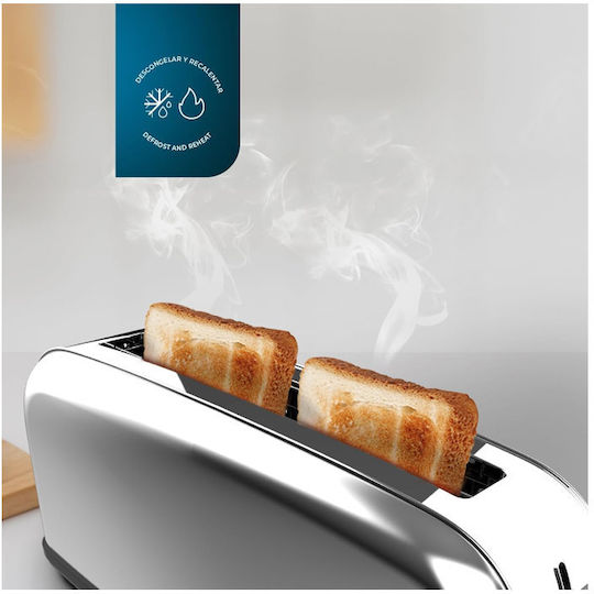 Cecotec Toastin Time 850 Long Lite Тостер Двуместна 850W Inox