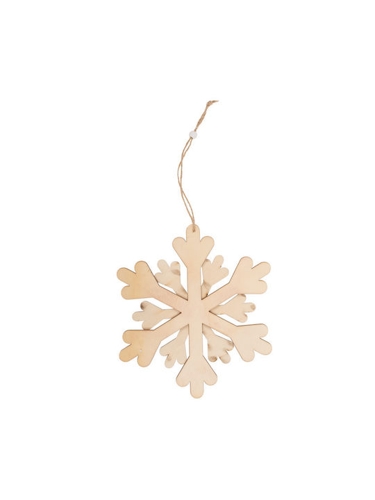 Out of the Blue Christmas Wooden Snowflake Ornament Gray