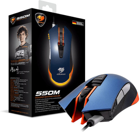 Cougar 550M RGB Gaming Gaming Maus 6400 DPI Blau