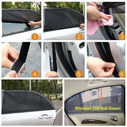 Car Side Sunshades 125x50cm 2pcs
