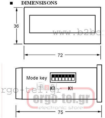 DHC Digital Ammeter for Electrical Panel Single-phase 501-723691000