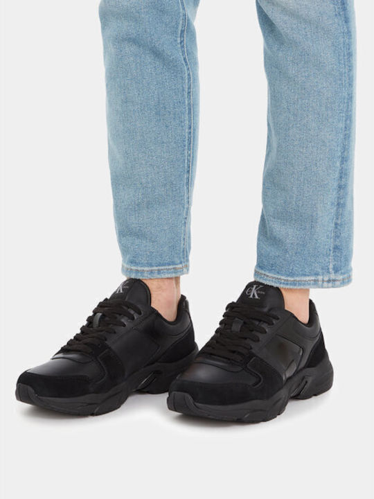 Calvin Klein Retro Tennis Laceup Sneakers Black