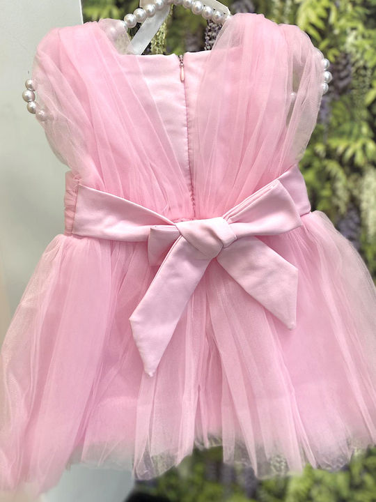 Extan Bebe Mädchen Kleid Tüll Pink