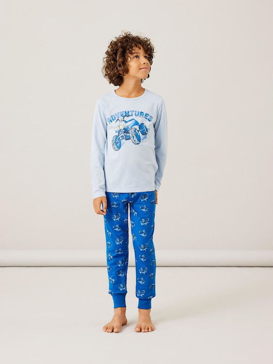 Name It Kinder Schlafanzug Winterlich Baumwoll Nautical Blue